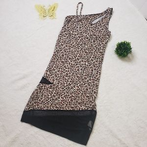 BEBE  LEOPARD DRESS